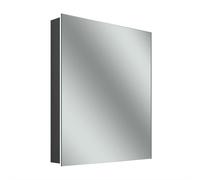 Schneider STYLE TW Armoire de toilette avec éclairage LED, 1 miroir double, prise à gauche, 51,5x71,5x12cm, 194.051.01.44, Exécution: norme CH/corps noir mat