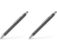 Schneider Stylo à bille rétractable Epsilon 138621 (épaisseur de trait XB, couleur de l'encre : bleu, mine indélébile) graphite (Lot de 2)