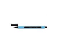 Schneider Stylo Bille À Capuchon, Pointe Large, Corps Triangulaire Caoutchouc, Encre Noire Infalsifiable