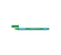 Schneider Stylo Bille À Capuchon, Pointe Large, Corps Triangulaire Caoutchouc, Encre Verte