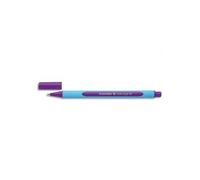 Schneider Stylo Bille À Capuchon, Pointe Large, Corps Triangulaire Caoutchouc, Encre Violette