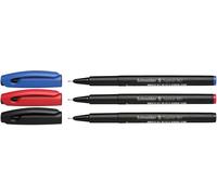 Schneider stylos feutres à pointe fine topliner 967, pointe de 0,4, emballage blister 3 coloris