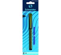 Schneider stylos roller voice, m, bleu royal, indélébile, encre sur carte blister + 2 tintenp.