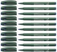 Schneider Topwriter 157 Lot de 10 Stylos-fibres avec pointe large Encre bleu