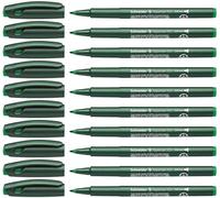 Schneider Topwriter 157 Lot de 10 Stylos-fibres avec pointe large Encre vert