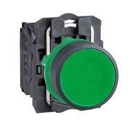 Schneider XB5AA31 Pulsante Verde, Bianco