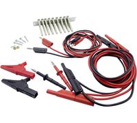 Schnepp 354 000062 Set de cordons de mesure de sécurité pointe de test, pince crocodile, mâle 4 mm mâle 4 mm noir, rouge 1 set