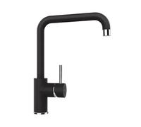 Schock 538000GNE Robinet de cuisine Fonos in Nero - Robinet haute pression avec bec fixe, débit d'eau extra fort et limiteur de température intégré