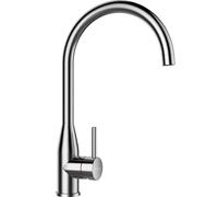 Schock 559000EDM Mitigeur Kavus monocommande Canne Haute courbée avec Commande intégrée, Acier Inoxydable Massif