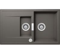 Schock Cristadur Mono D-150 U Silverstone SIL évier sous plan avecexcentrique