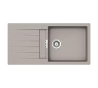 SCHOCK évier avec grand bac et égouttoir réversible PRIMUS D100L (Gris tourterelle - Cristalite®)