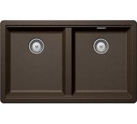 SCHOCK | Évier de cuisine Galaxy 2 bacs avec bord fonctionnel pour accessoires, matériau ® Cristadur, Bronze, 750 x 456 mm