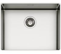SCHOCK | Évier de cuisine 'NEW TECHNICK SLIM N100 L en acier inoxydable, 516 x 416, intérieur de la baignoire 500 x 400, bord fin 8 mm, évier 1 baignoire en acier inoxydable brossé, combiné avec