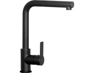 SCHOCK | Mitigeur Aquatown douche monocommande avec tige haute à pont et douche extractible, couleur NIGHT noir mat, h320