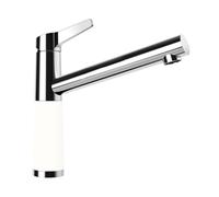 SCHOCK Robinet de cuisine SC-510 Day - Robinet blanc haute pression CRISTALITE avec bec fixe et connecteurs standard