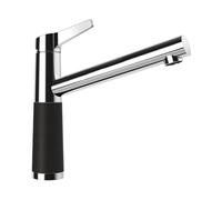 SCHOCK Robinet de cuisine SC-510 Nero - Robinet basse pression CRISTADUR avec bec fixe et raccords standard