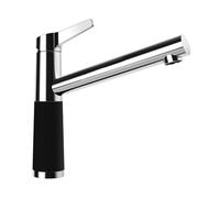 SCHOCK Robinet de cuisine SC-510 Night - Robinet noir haute pression CRISTALITE avec bec fixe et connecteurs standard