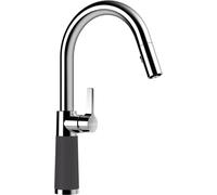 SCHOCK Robinet de cuisine SC-520 Dusk - Gris haute pression CRISTADUR avec douchette extensible et raccords standard