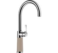 SCHOCK Robinet de cuisine SC-520 Twilight - Marron CRISTADUR haute pression avec bec fixe et connecteurs standard