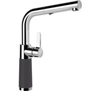 SCHOCK Robinet de cuisine SC-540 Dusk - Gris haute pression CRISTADUR avec douchette extensible et raccords standard
