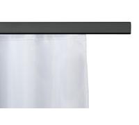 Schöner Wohnen - Barre de douche télescopique Jete noire, glissières pour rideau de douche, rideau de salle de bain