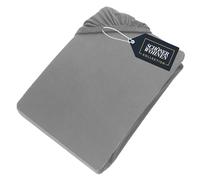 SCHÖNER WOHNEN Drap Housse 90x190 Enfant Coton Gris - Drap-Housse 90x200 Bonnet 30 - Housse de Couette pour Matelas jusqu'à 30cm - certifié Oeko-Tex - Linge de Lit pour Maison - Confortable
