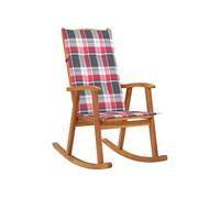 vidaXL Chaise à bascule avec supports en bois massif d'acacia