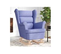 vidaXL Schommelstoel xx cm tissu jeansbleu Bleu G