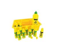 UHU Colle Twist & Glue extra forte - transparente - Coffret scolaire 12 flacons + 1 recharge 500ml