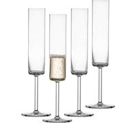 SCHOTT ZWIESEL Flûte à champagne Modo (set de 4), flûtes à champagne rectilignes avec point de mousse, verres en cristal Tritan résistant au lave-vaisselle, fabriqué en Allemagne (art. n° 119901)