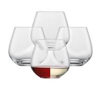 SCHOTT ZWIESEL Gobelets à vin Forté (set de 4), tumbler sans pied pour divers types de vin, verres en cristal Tritan résistant au lave-vaisselle, fabriqué en Allemagne (art. n° 123619)