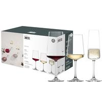 SCHOTT ZWIESEL MioVino Lot de 12 verres à vin et flûtes à champagne modernes en cristal Tritan lavables au lave-vaisselle, fabriqués en Allemagne (n° d'article 124072)