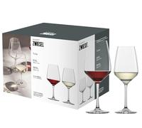 SCHOTT ZWIESEL Set de verres Tulip (set de 8), 4 verres à vin blanc et 4 verres à vin rouge dans chaque set,verres en cristal Tritan résistant au lave-vaisselle, fabriqué en Allemagne (art. n° 124094)