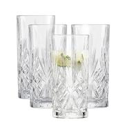 SCHOTT ZWIESEL Verre à long drink Show (set de 4), verre gracieux pour long drinks avec relief, verres en cristal lavables au lave-vaisselle (art. n° 121878)