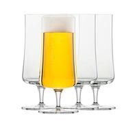 SCHOTT ZWIESEL Verres à pils Beer Basic 0,3 l (set de 4), tulipe de bière classique avec point de mousse, verres en cristal Tritan résistant au lave-vaisselle, fabriqué en Allemagne (art. n° 130006)