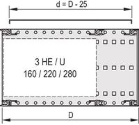 SCHROFF Tôle de protection, universelle pour profondeurs de cartes spéciales - TÔLE DE PROTECTION EMC 84TE 415T 2ST (24560055)