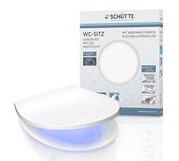 SCHÜTTE Duroplast Siège de WC LED, siège de WC avec veilleuse LED, couvercle de WC avec mécanisme de fermeture douce et fermeture rapide