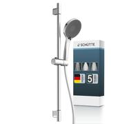 Schütte Capri Colonne de Douche - Douchette 3 Jets Réglables | Barre de douche 73 cm en acier inoxydable chromé, douchette salle de bain, tuyau 150 cm, +300 buses, picots anti-calcaire