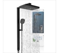 Schütte LA PALMA Pommeau de Douche Colonne Effet Pluie - Noir