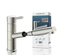 Robinet de cuisine SCHÜTTE UNICORN avec douchette, Robinet cuisine extractible, Mitigeur cuisine, aspect inox