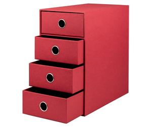 Schubladenbox 4Fächer ~ Ros 1524452364 Soho Rot