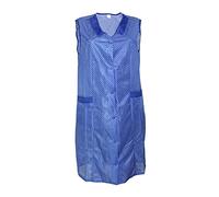 Schuerzenfabrik Blouse de cuisine en nylon bleu ou rouge - Bavette pour femme - Taille unique - 106 cm - 2 poches - Lavable à 40°C