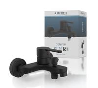 Schütte 44306 Denver Remplissage, Robinet de Salle de Bain, Baignoire, mitigeur de Douche, Noir Mat