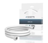 SCHÜTTE 63878 - Tuyau de douche avec protection anti-torsion - Longueur : 150 cm - En plastique - Avec raccord universel - Blanc
