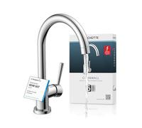 Schütte 79119 Cornwall Bec Haut, mitigeur monocommande à économie d'énergie, pivotant à 360 Cuisine, Robinet d'évier, Chrome Basse Pression