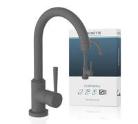 SCHÜTTE 79164 Cornwall Robinet de cuisine pivotant à 360 degrés pour évier avec mitigeur monocommande Anthracite mat