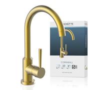 SCHÜTTE 79167 Cornwall Robinet de cuisine pivotant à 360 degrés pour évier avec mitigeur monocommande Doré