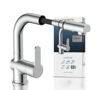 Schuette Mitigeur de lavabo London – avec mousseur extractible – chromé