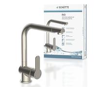 SCHÜTTE Mitigeur d'Evier Argenté Mélangeur de Lavabo Robinet de Vasque Cuisine 425824