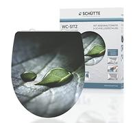 Schuette Siège de toilette 82583 Rain Drop - Fermeture en douceur - Motif goutte de pluie